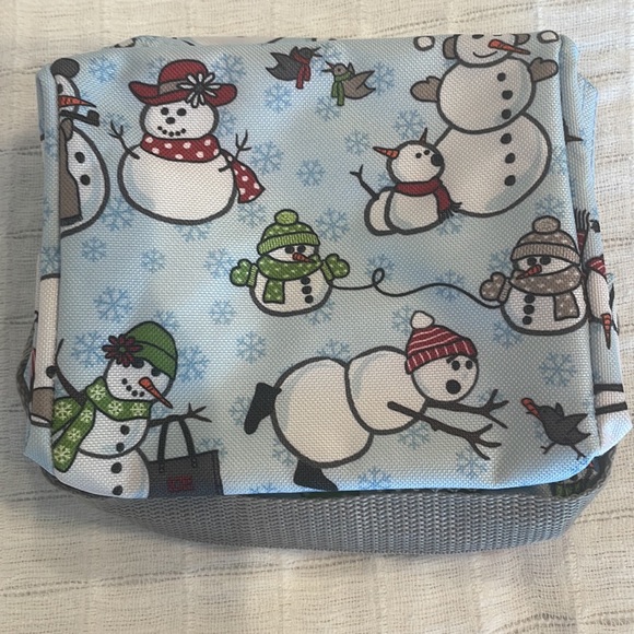 Thirty-One Littles carry all caddy snow daze retired organizer bag snowmen - Picture 4 of 10